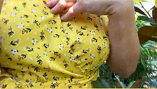 i love my wifey in that cute summer dress braless