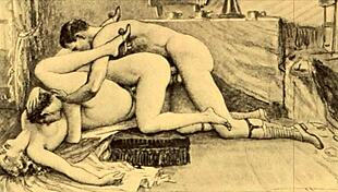 Vintage Erotic Art Featuring Beaver Pussy And Hairy Antique Scenes