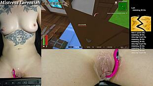 twitch egirl plays tropical monster girls with cum on pussy