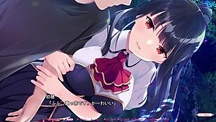 hajilove mini fandisk scene with kouta, hatsuho, and yofune in a lover's ending.