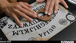 futanari jayda de angels gives marie berger a hardcore fuck and self facial