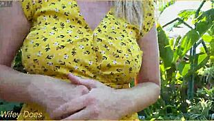 i love my wifey in that cute summer dress braless