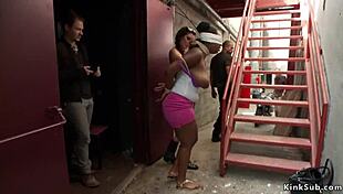 Huge tits ebony gets intensely fucked in back alley