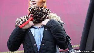 An amateur redhead street whore in Ukraine enjoys sucking cock outdoors every day.