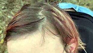 Petite amateur blows in nature during my cyprus trip