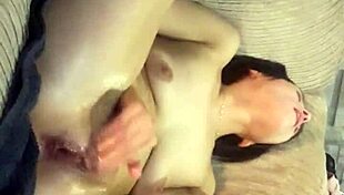 i'm so excited watching this petite teen 18+ oil her tight british ass and squirt all over the place, it's amazing how young and european she is