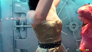 hot euro babes perform softcore dance moves