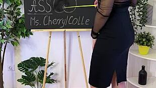 Beautiful Curvy Woman In See-Through Nylon, Showing Off Big Ass And Glasses