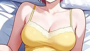 Fantasy Waifu Gently Stretches in Anime Scene