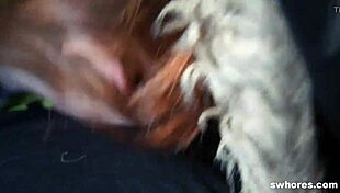 An amateur redhead street whore in Ukraine enjoys sucking cock outdoors every day.