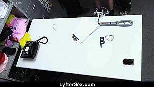 Lucky security guard fucks the busty teen 18+ caught shoplifting - lyftersex