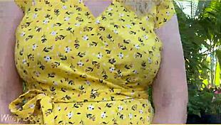 i love my wifey in that cute summer dress braless