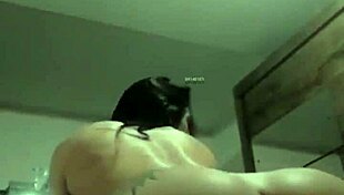 Hot amateur with big tits rides dildo on webcam