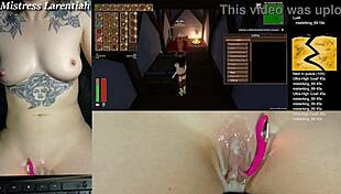 twitch egirl plays tropical monster girls with cum on pussy