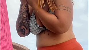 i'm at the beach, my pussy's all swollen and wet, ready for some cock!