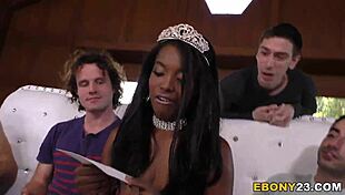 Daya Knight's intriguing first gangbang experience with ebony group