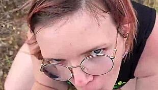 Petite amateur blows in nature during my cyprus trip