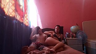 Stepsister Asks For Homework Help In Homemade Video