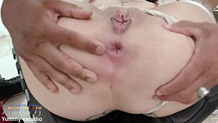 kyra sex, the nympho, shoves a bat in her ass before wild gang action