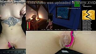 twitch egirl plays tropical monster girls with cum on pussy