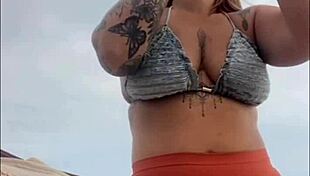 i'm at the beach, my pussy's all swollen and wet, ready for some cock!