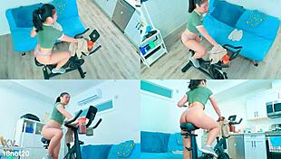 Long Bike Workout With Asian Athlete