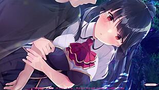 hajilove mini fandisk scene with kouta, hatsuho, and yofune in a lover's ending.