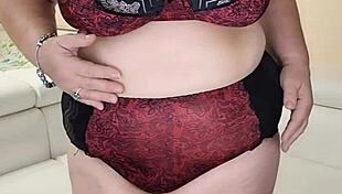 Thick Busty Granny Strips Down to Bare Her Hairy Mature Body