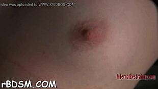 Fastened up tits with toy gratifying!