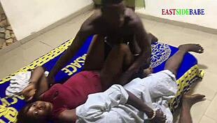 Young 18+ Girl Fucked in Threesome on Family Bed with Husband and Brother