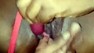 preparing my big wet african pussy with vibrator before he fucks me hard and makes me squirt