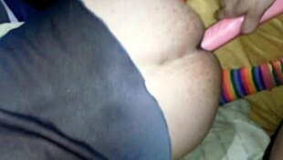 latina brunette with boyfriend dressed as girl in bonding roleplay with big toys, fucking ass sensually?