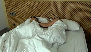 Beautiful brunette friend lost bet and sits on boner for bent over cum-covered quickie sex