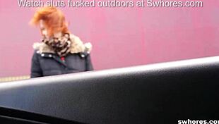 An amateur redhead street whore in Ukraine enjoys sucking cock outdoors every day.