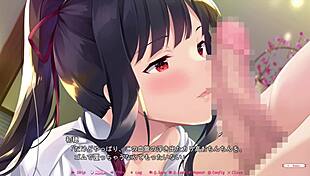 hajilove mini fandisk scene with kouta, hatsuho, and yofune in a lover's ending.