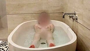 Watch this beautiful japanese college student bathing
