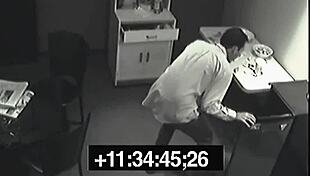 slut pisses in rival's lunch at office break