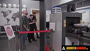 Accidental Gangbang: Whitney Wright Banged Hard by Airport Security Team