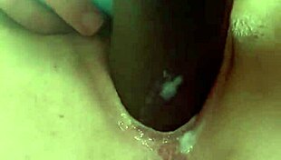 i fuck my wet pussy with a black cock, ripping clothes in solo masturbation