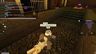 Blonde slut in anal doggystyle on Roblox