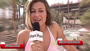 busty cindy crawford drains joes massive cock at porn convention in doggystyle bent over blonde cum big natural tits big ass