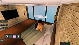 roblox whore gets gang banged in game threesome