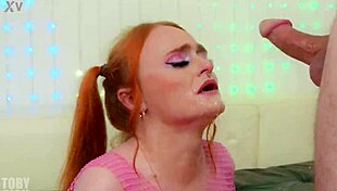 Pixie endures regurgitated piss and intense anal battery in domination.