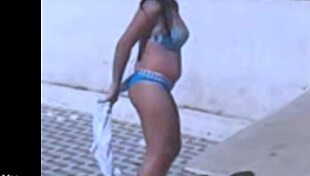 Filming my beautiful Brazilian friend as she rips clothes for lesbian striptease.