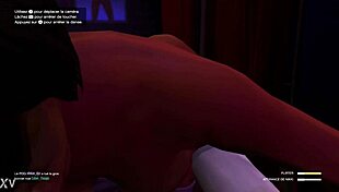 Ebony Babe Rips Clothes in GTA Online Striptease