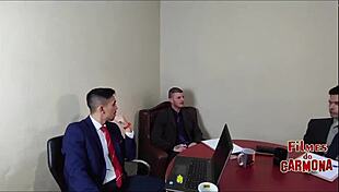 Milf Employee Tests Sofa