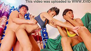 Husband And Wife Invite Friend For Intense FFM Threesome Fucking