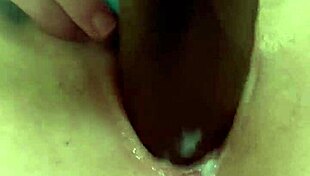 i fuck my wet pussy with a black cock, ripping clothes in solo masturbation