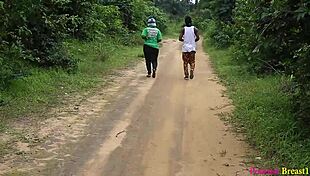 walking in village leads to outdoor doggystyle fuck