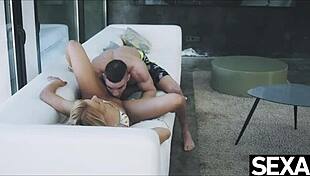 i gave a wild blowjob to this blonde who sucked and fucked me to an intense creampie orgasm, licking and riding all over